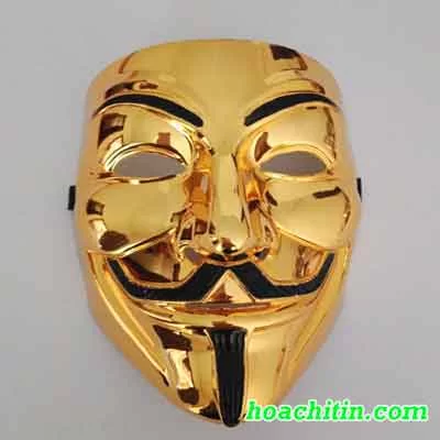 Mặt Nạ Hacker Vàng Bóng