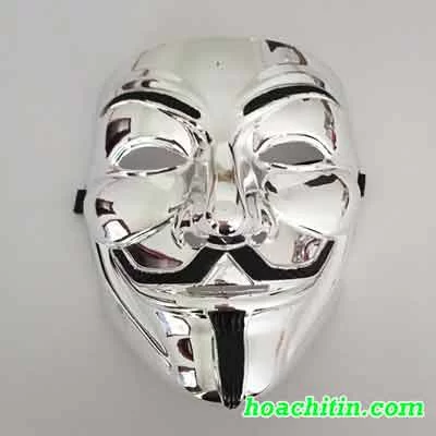 Mặt Nạ Hacker Bạc Bóng