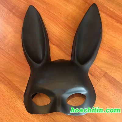 Mặt Nạ Thỏ Bunny Tai Dài Đen Nhám