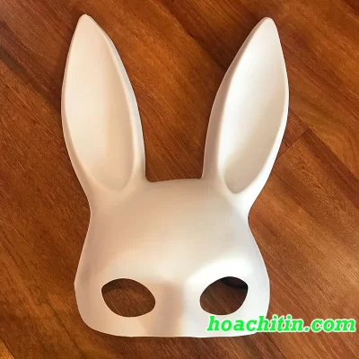 Mặt Nạ Thỏ Bunny Tai Dài Trắng Nhám