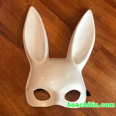 Mặt Nạ Thỏ Bunny Tai Dài Trắng Bóng