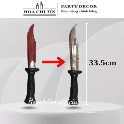 Vũ khí dao Scream máu giả hóa trang halloween 33cm5