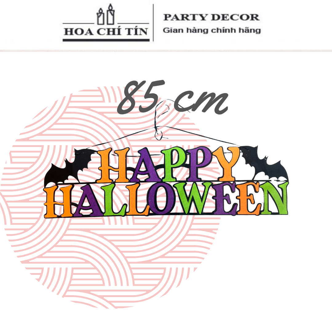 Dây treo chữ Halloween khổ lớn 25x85cm