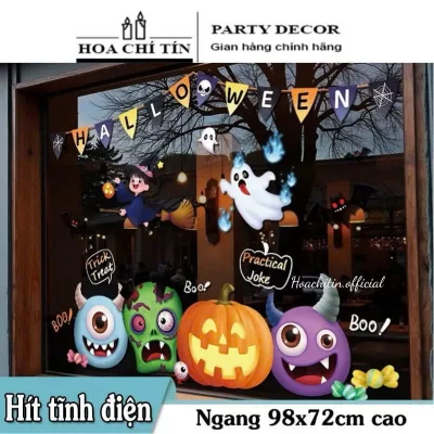Decal Halloween hít 4 hình ngộ nghĩnh 98x72cm