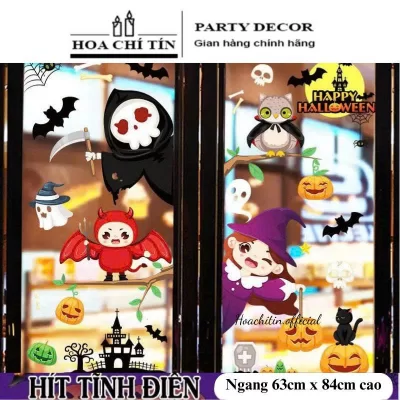 Decal Halloween hít chào 63x84cm