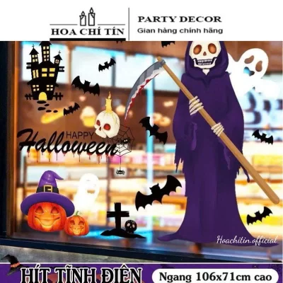 Decal Halloween hít thần chết 106x71cm