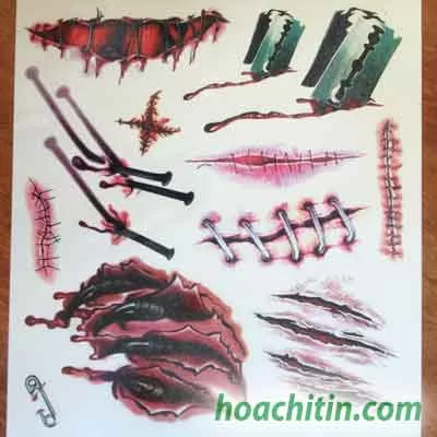Hình xăm 3D dao lam