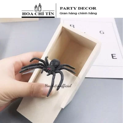 Nhện hộp bật bất ngờ trang trí Halloween