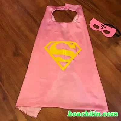 Áo Choàng Mặt Nạ Siêu Nhân Hồng Size M