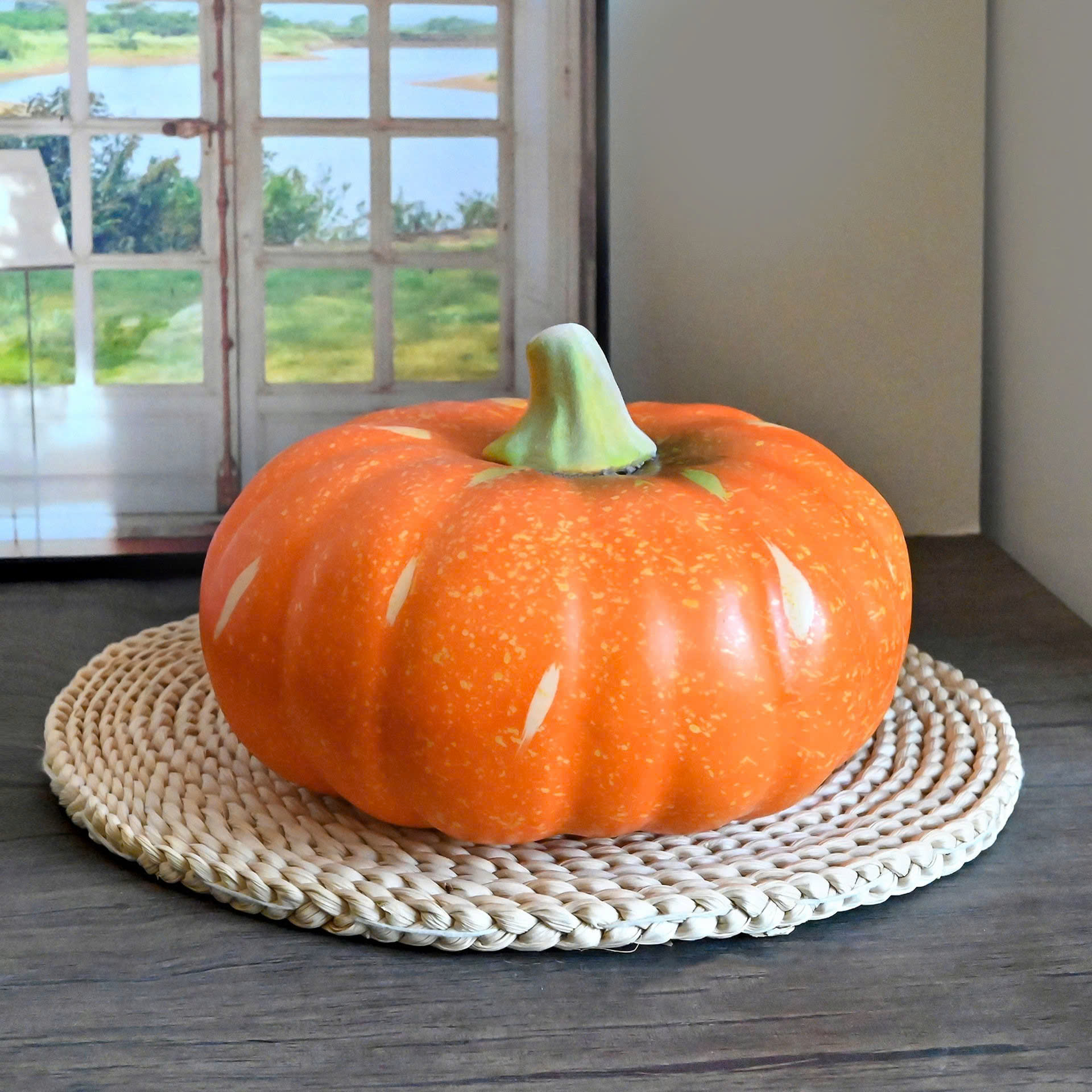 Quả Bí Ngô Cam 20cm Mô hình xốp