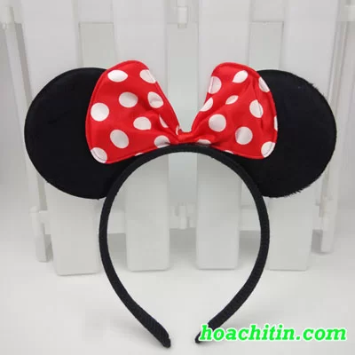 Cài Mickey Nơ Nhỏ Tông Đỏ