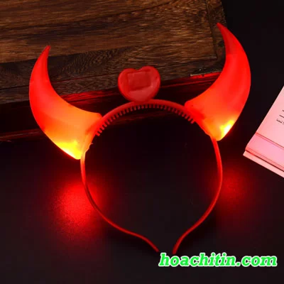 Cài Sừng Trâu Đèn Led Màu Đỏ