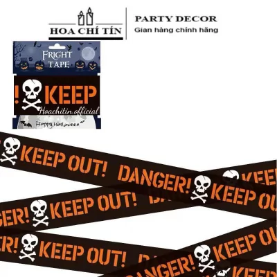 Dây Rào Cảnh Báo Halloween Đen Cam Danger 6m
