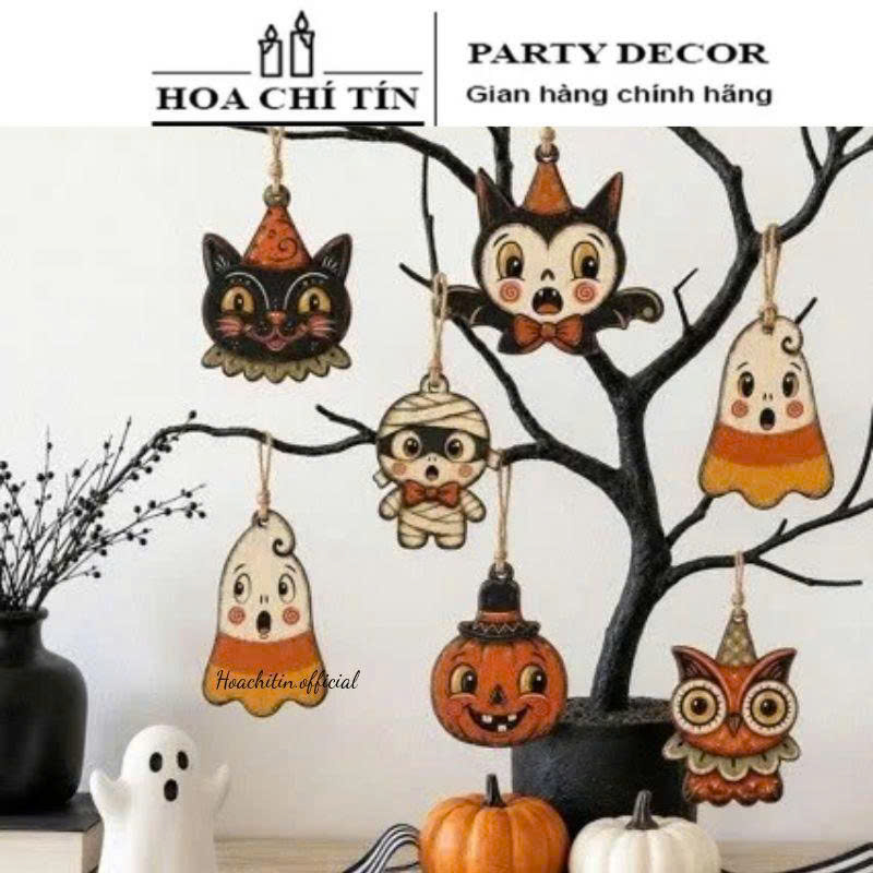 Dây Treo Gỗ Hình Halloween 10 hình - Hình 1