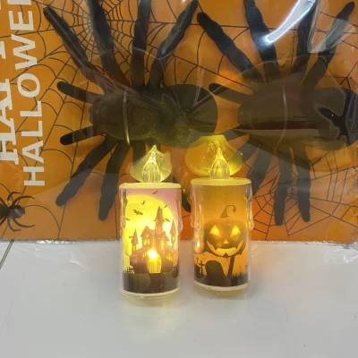 Đèn Led Nến Hình Halloween Để Bàn