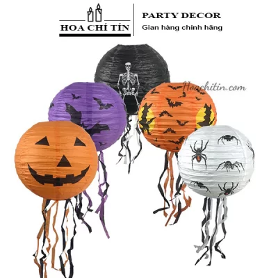 Lồng Đèn Halloween Có Tua Kèm Đèn Size 40cm