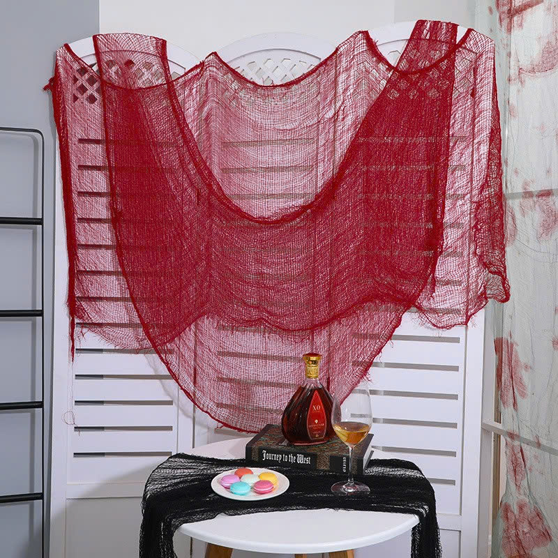 Tấm Vải Lưới Đỏ Dựng Decor Background Halloween