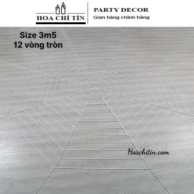 Mạng Nhện Nhung Trắng Size 3m5