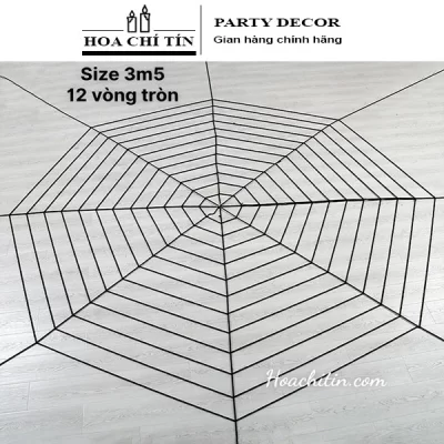 Mạng Nhện Nhung Đen Size 3m5