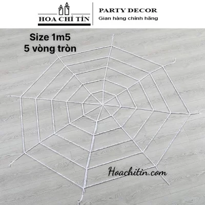 Mạng Nhện Nhung Trắng Size 1m5