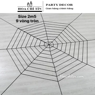 Mạng Nhện Nhung Đen Size 2m5