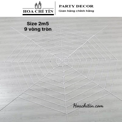 Mạng Nhện Nhung Trắng Size 2m5