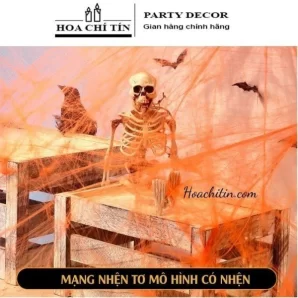 Tơ Nhện Trang Trí Tặng 2c Nhện - Màu Cam 20gr