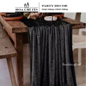 Vải Nhung Đen Trang Trí Halloween Khổ 1m6 x 1m