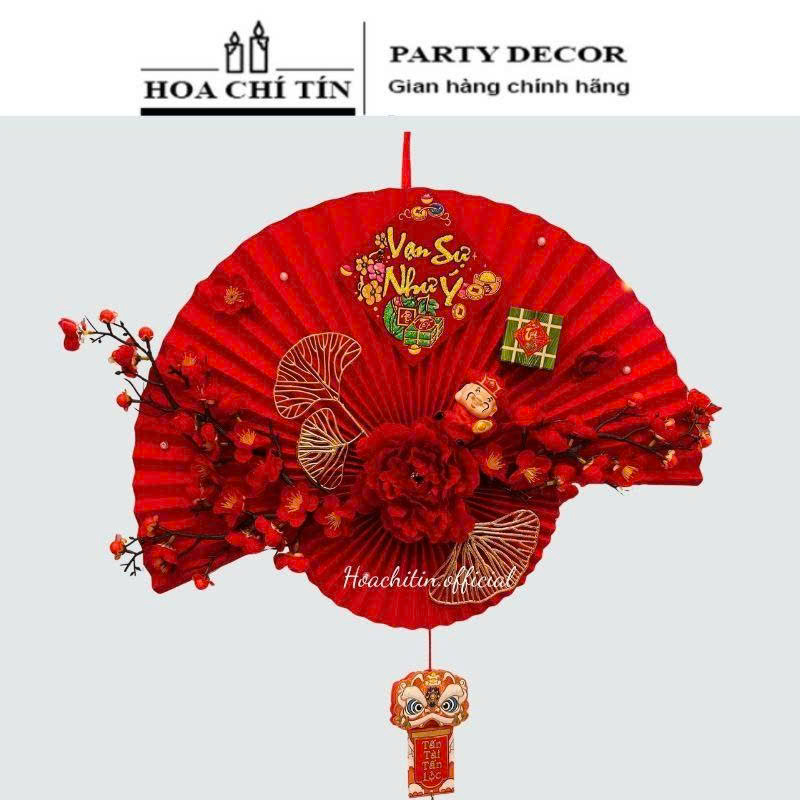 Quạt Đỏ Vạn Sự Như Ý