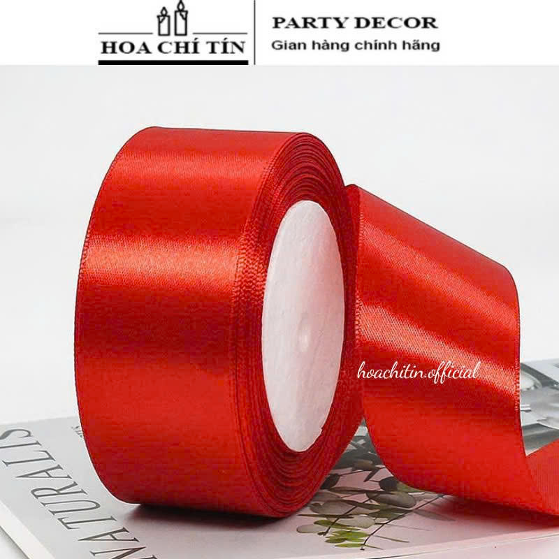 Ruy Băng Lụa Đỏ Bản 4cm