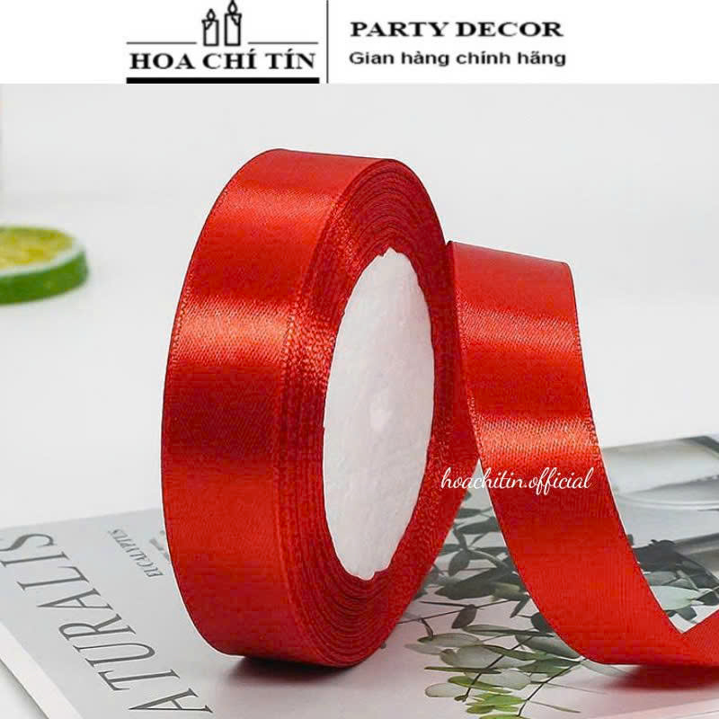 Ruy Băng Lụa Đỏ Bản 2cm