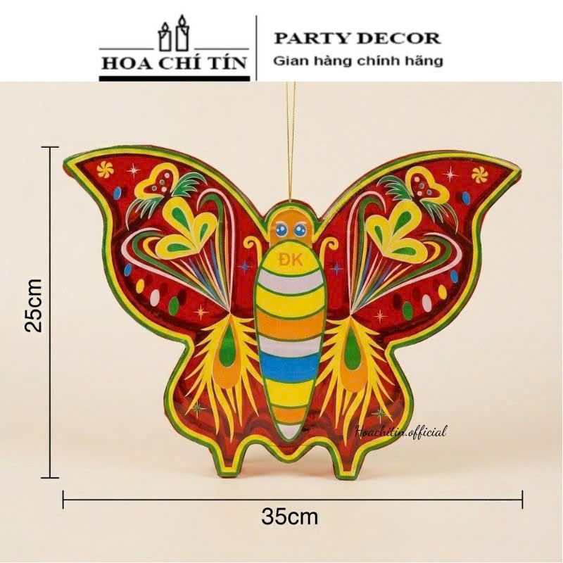 Lồng Đèn Bướm Đỏ 35cm