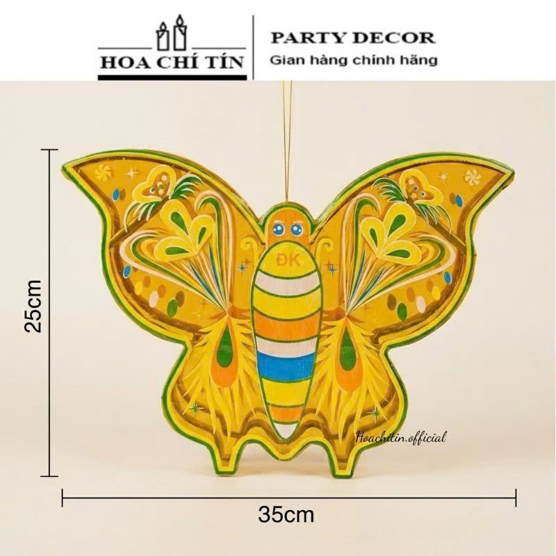 Lồng Đèn Bướm Vàng 35cm