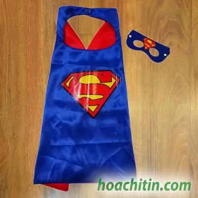 Áo Choàng Mặt Nạ Super Man Siêu Nhân Size S