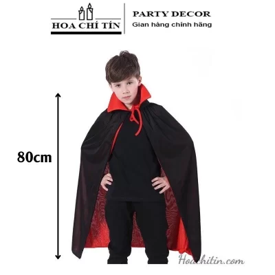Áo Choàng Đỏ Đen Cổ Đứng Size 80cm