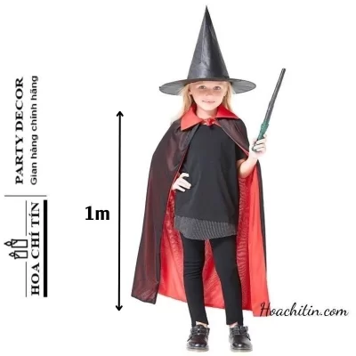 Áo Choàng Đỏ Đen Cổ Đứng Size 1m