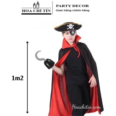 Áo Choàng Đỏ Đen Cổ Đứng Size 1m2
