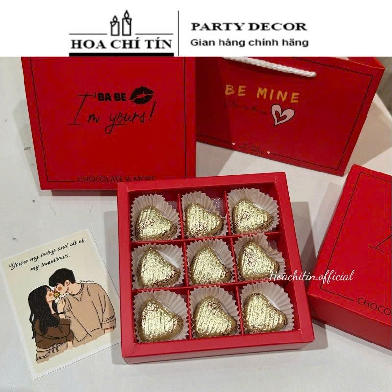 Socola Valentine Hộp Đỏ Babe 9 Viên